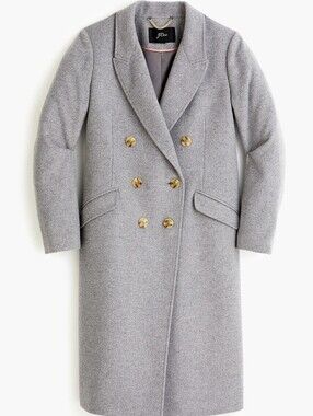 J. Crew Double Breasted Topcoat In Wool Cashmere